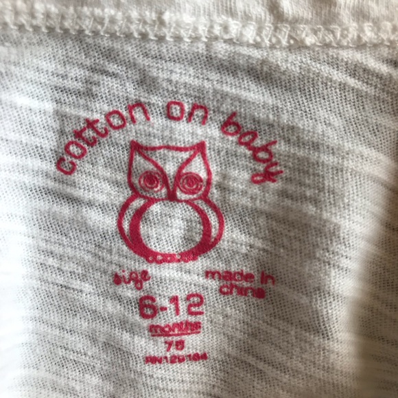 Cotton On top and bottom 3-piece set 6-12 months - Picture 6 of 8